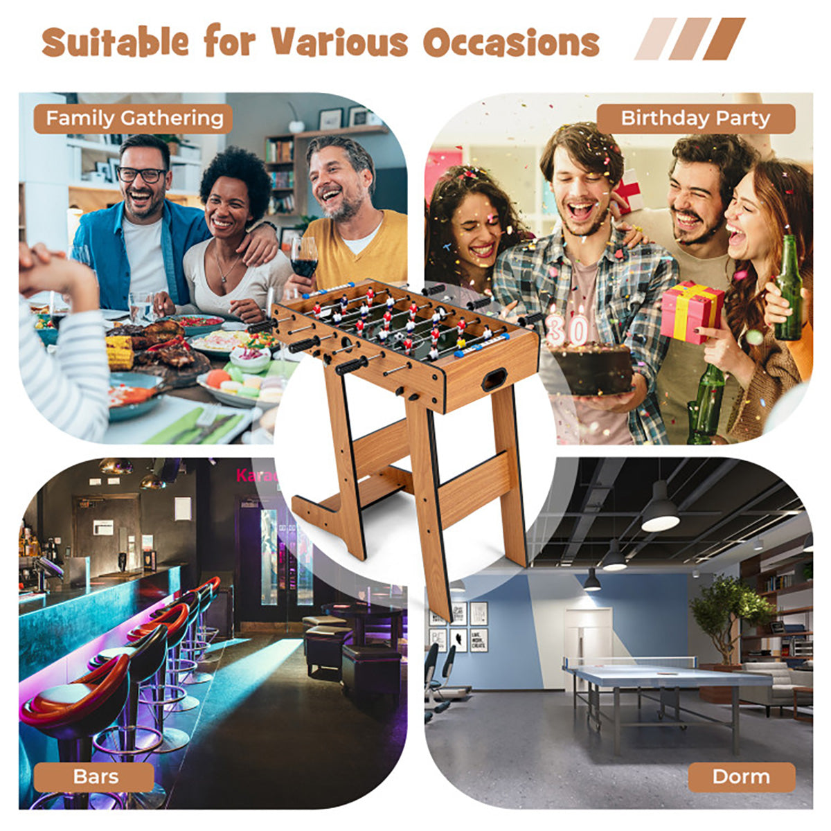 27'' Folding Foosball Table