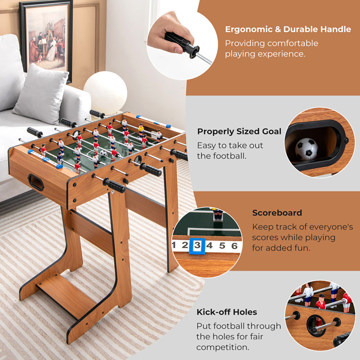 27'' Folding Foosball Table