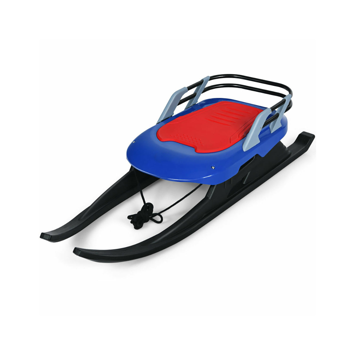 Kids Folding Metal Snow Sled with Pull Rope