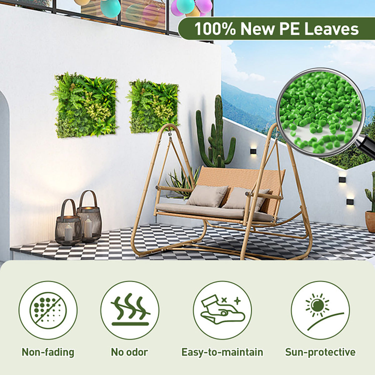 3D Hanging Greenery Hedge (Set of 2)
