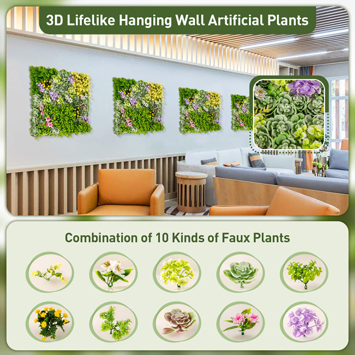 3D Hanging Succulents (Set of 2)
