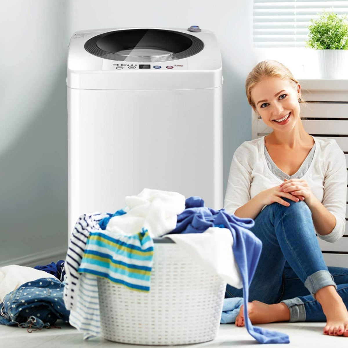 Portable Automatic Washing Machine with Drain Pump