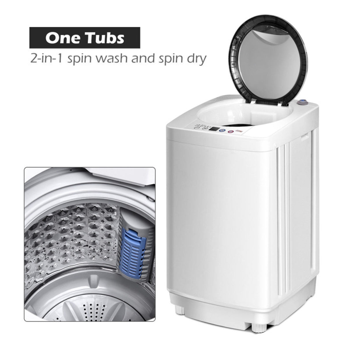 Portable Automatic Washing Machine with Drain Pump