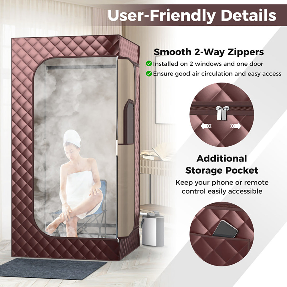 Portable Full Body Steam Sauna