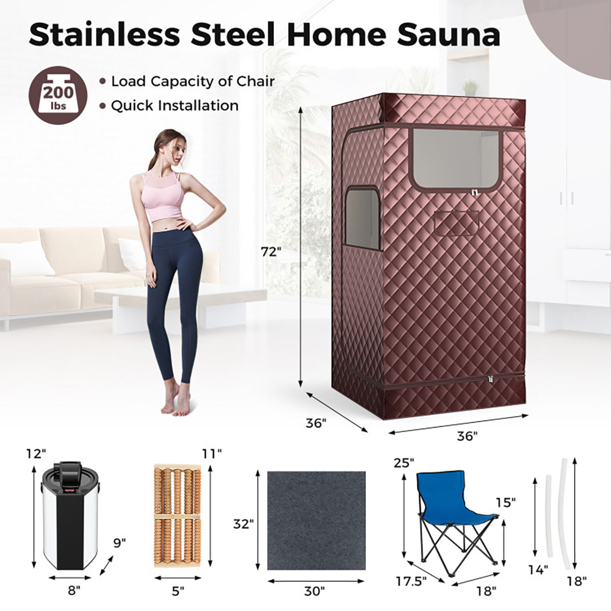 Portable Full Body Steam Sauna