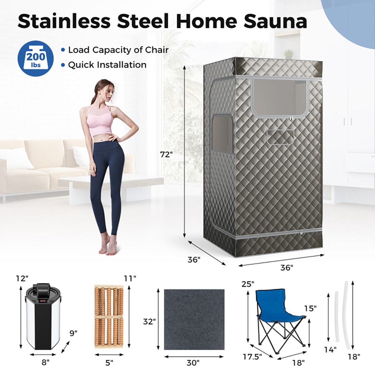 Portable Full Body Steam Sauna
