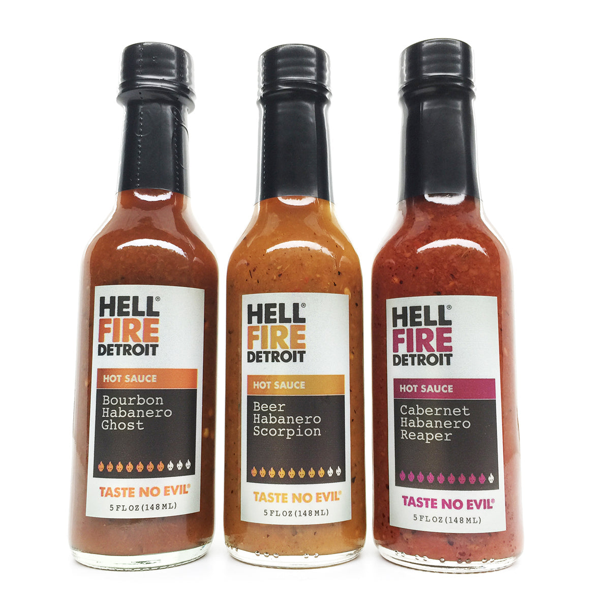 Hell Fire Detroit Inferno Hot Sauce Gift Set