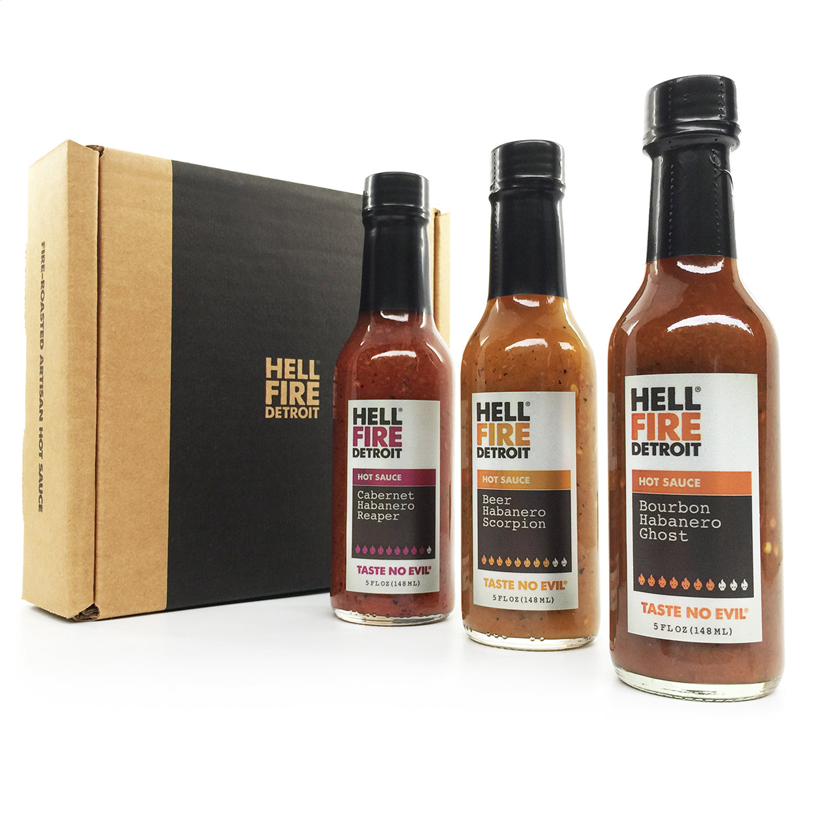 Hell Fire Detroit Inferno Hot Sauce Gift Set