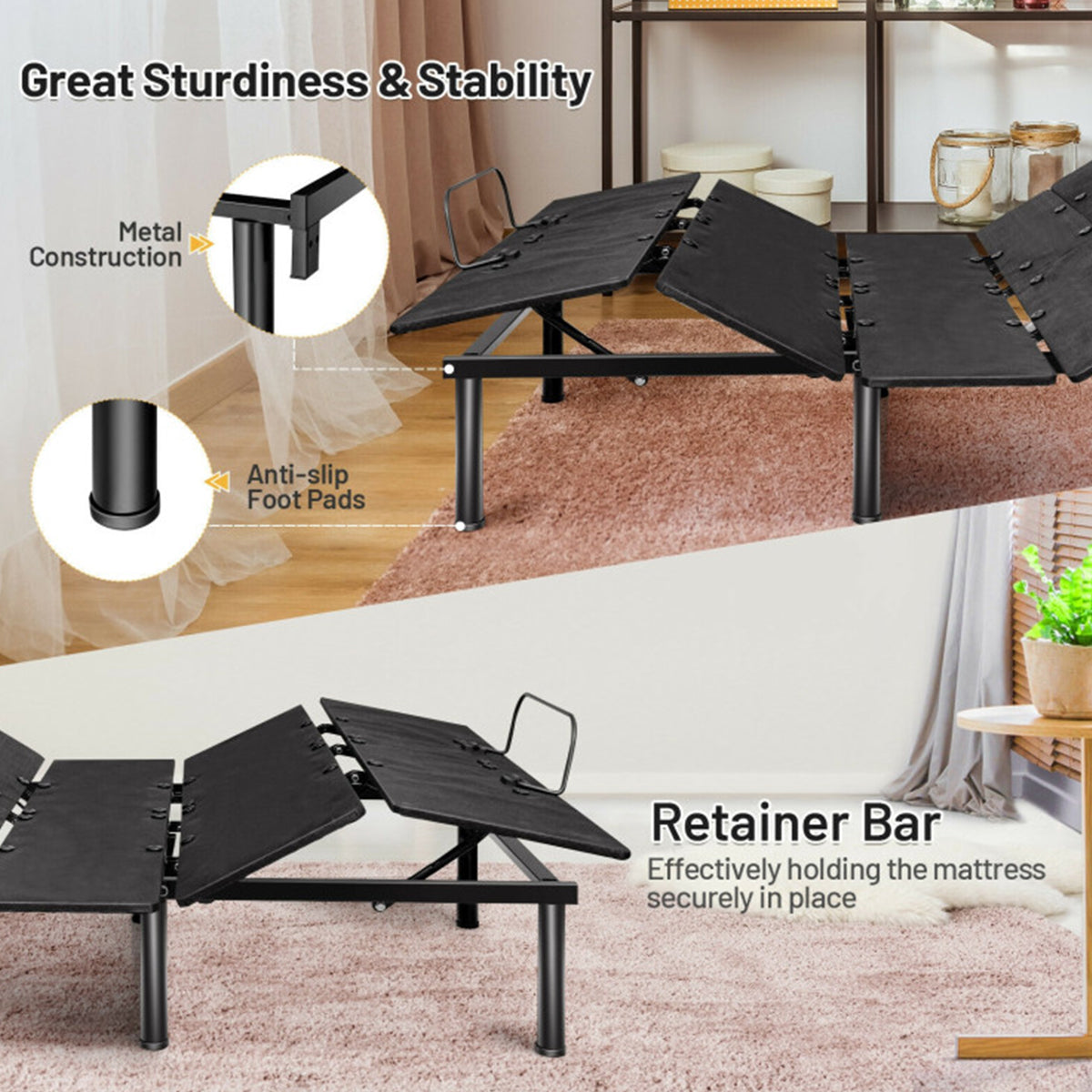 Adjustable Bed Base Frame with Head and Foot Incline