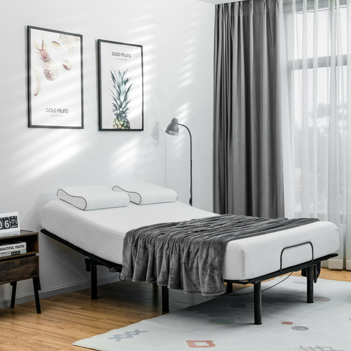 Adjustable Bed Base Frame with Head and Foot Incline