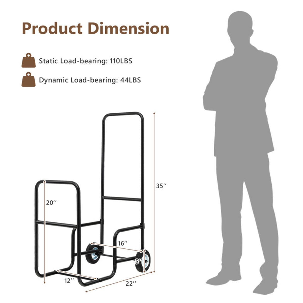 Firewood Log Cart Carrier