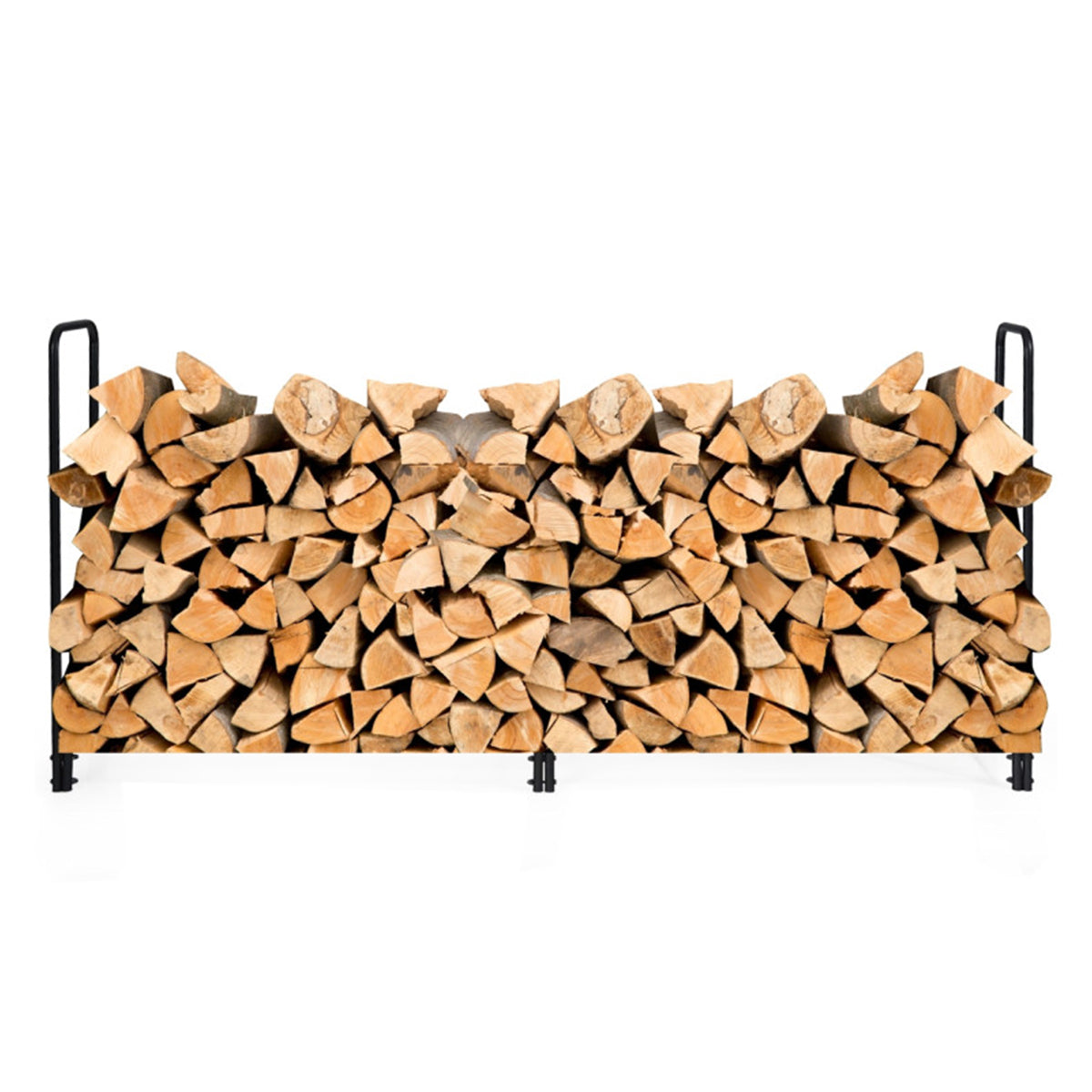8' Outdoor Steel Firewood Log Rack