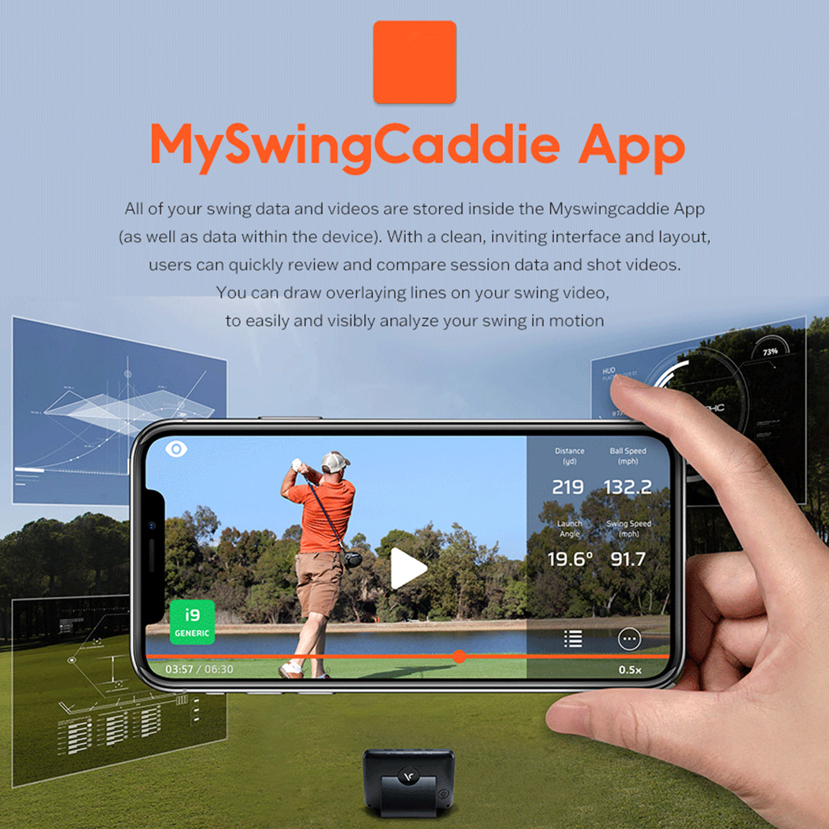 Portable Golf Launch Monitor PRO