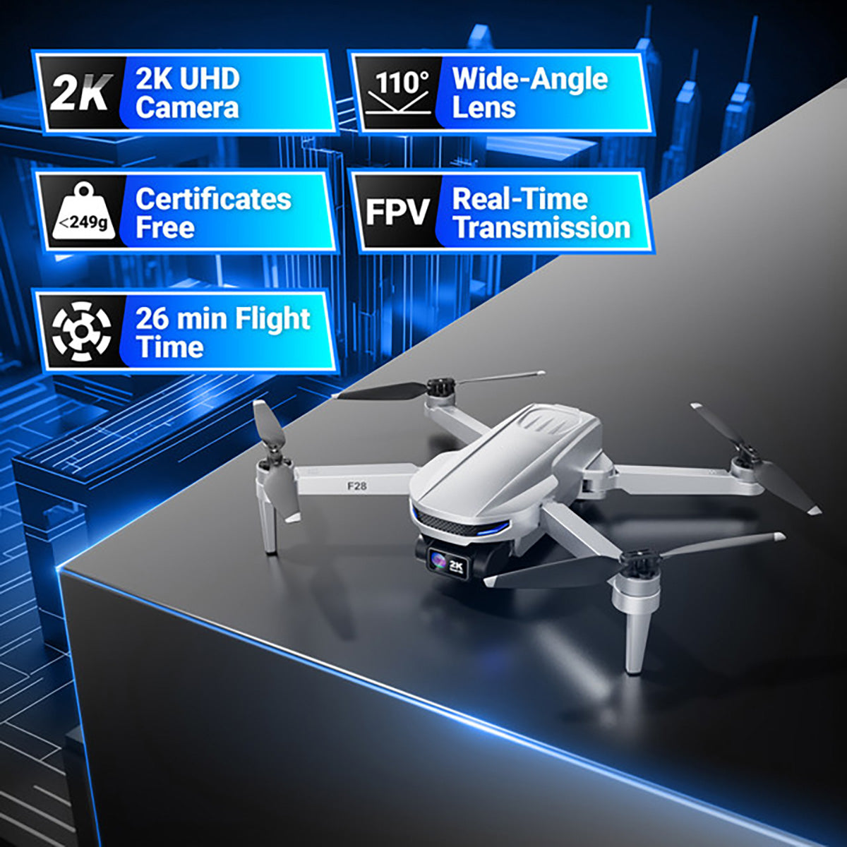 Foldable Drone with 2K FHD Camera