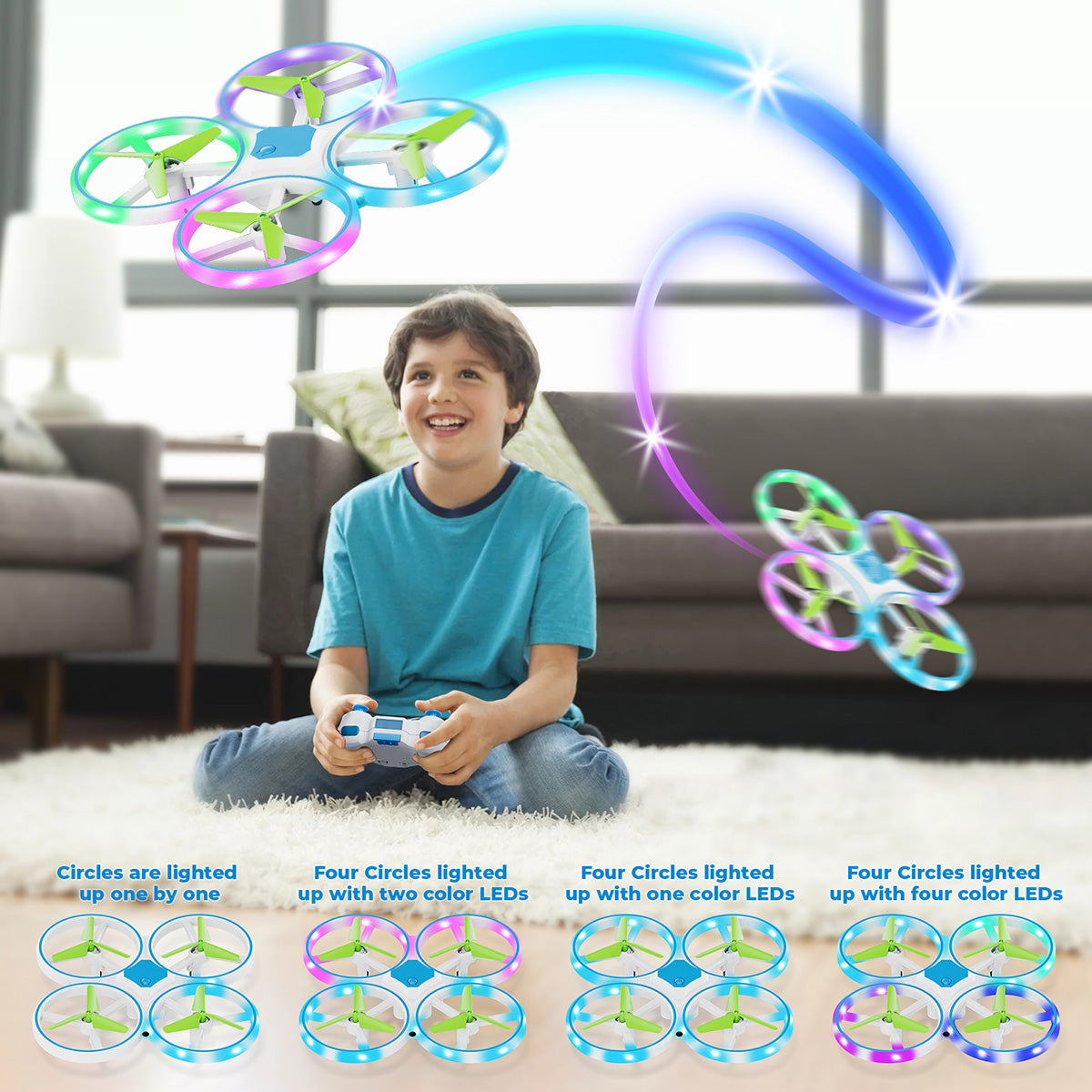 Dragonfly Drone with LED Light Effects