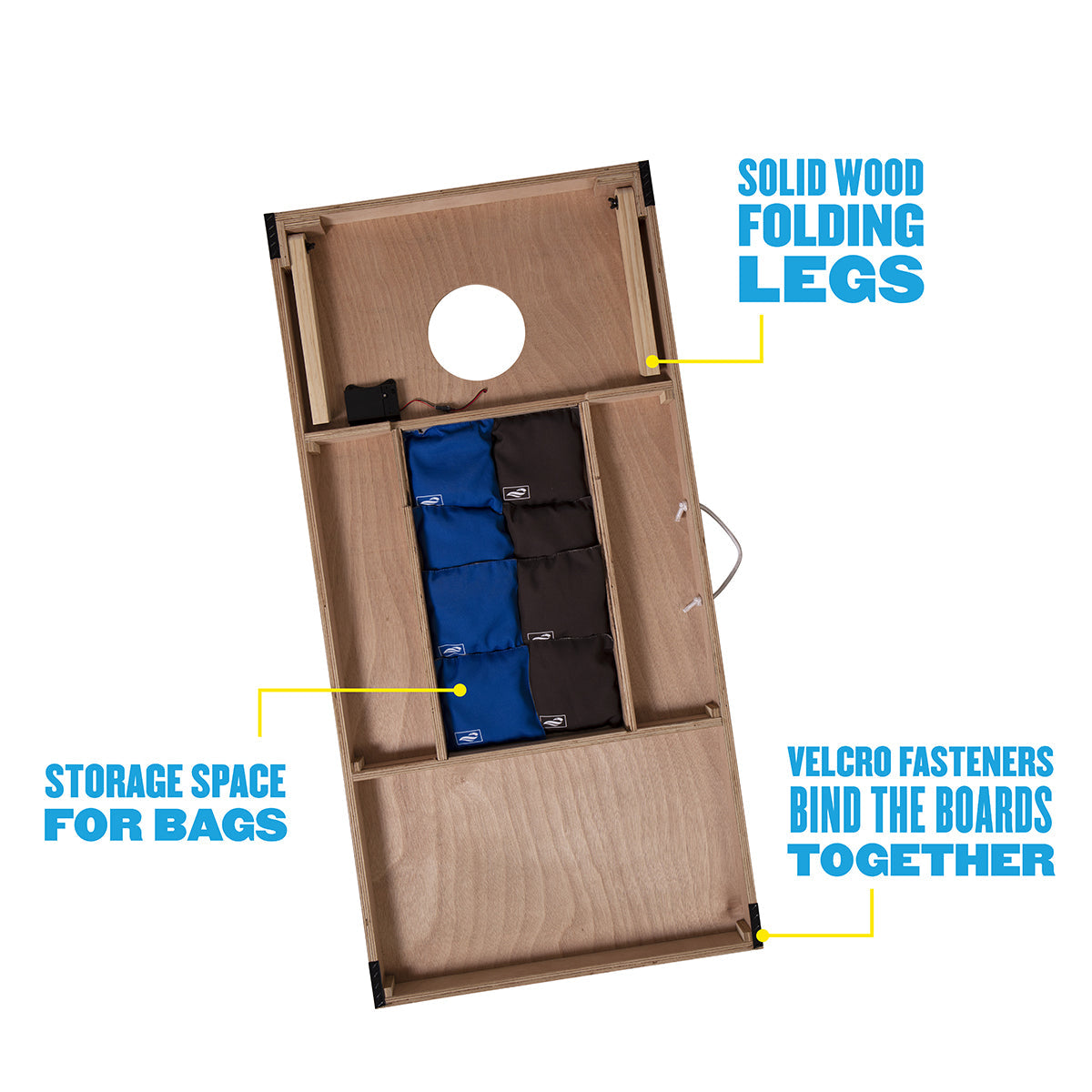 LED Wood Cornhole Set