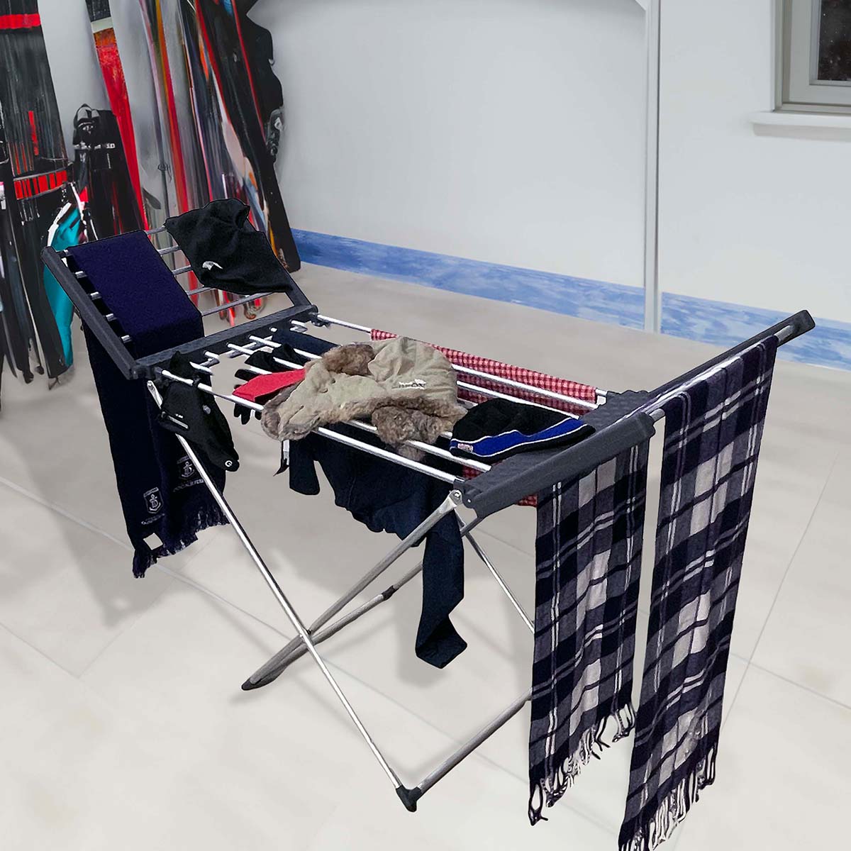 Heated Fold-Up Laundry Drying Rack