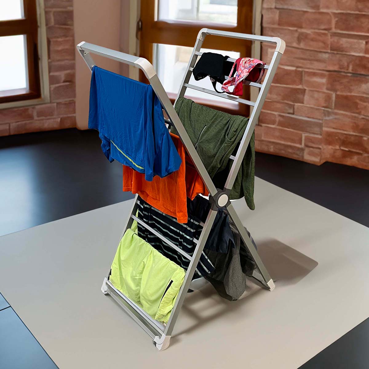 Scissor Style Heated Drying Rack
