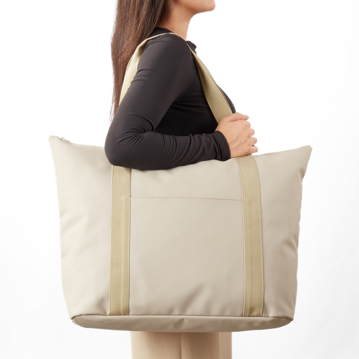 Water and Tear-Resistant Vinyl Coated Nylon Tote Bag