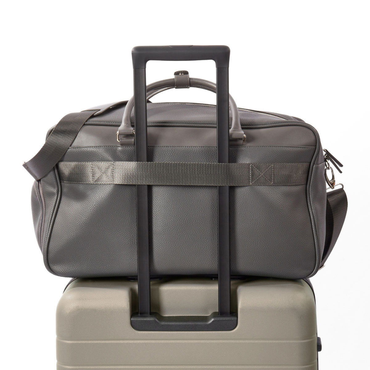 Leather Weekender Bag with Detachable Shoulder Strap