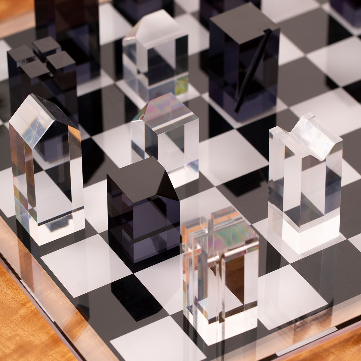 Modern Lucite Chess Set