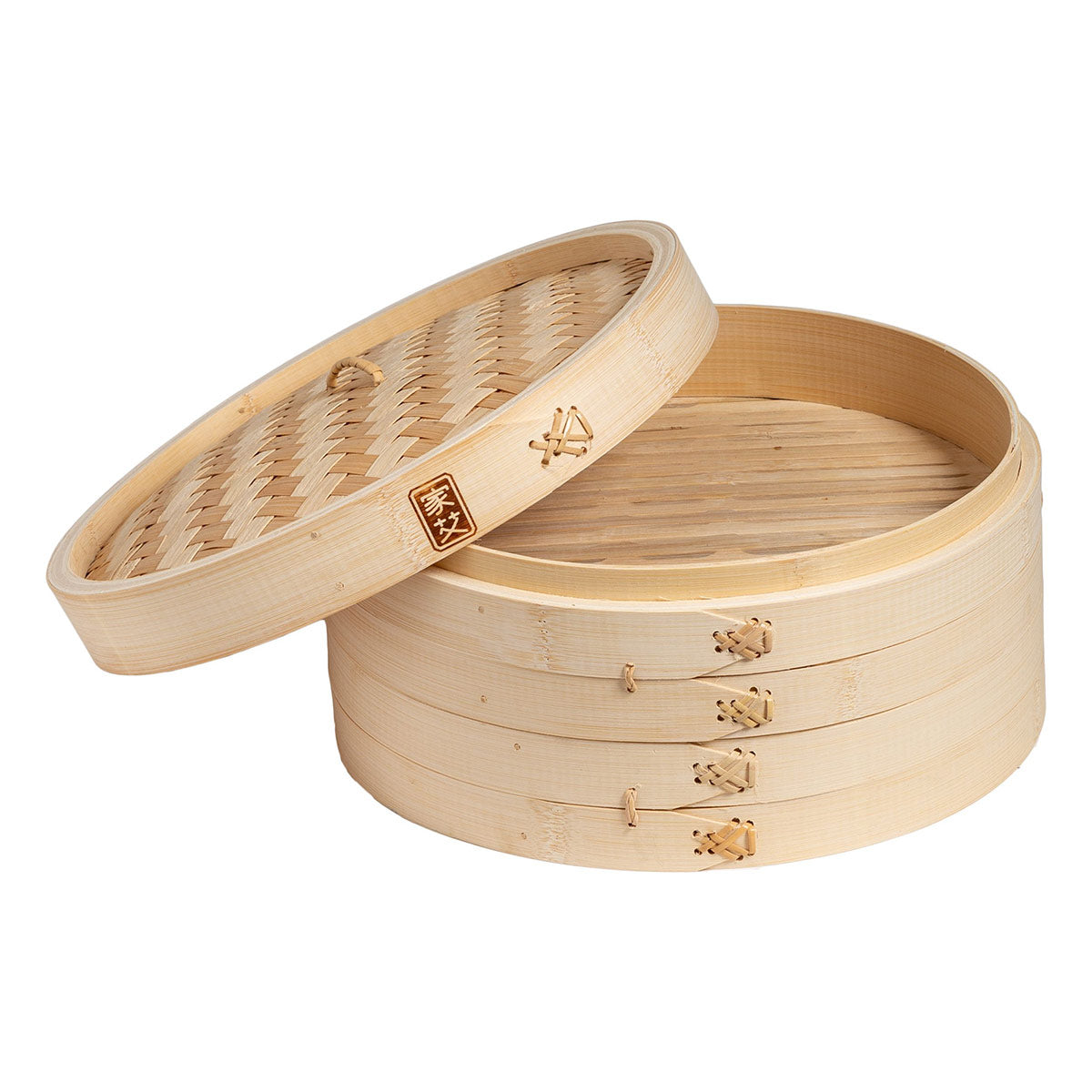 12'' 2-Tier Bamboo Steamer Baskets