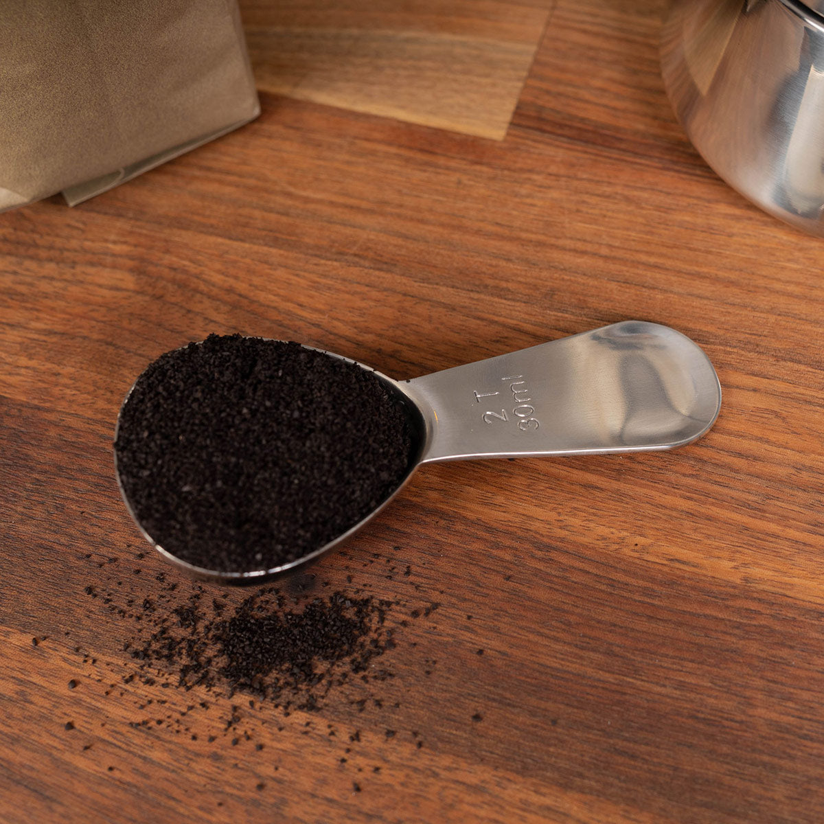 500 mL Stainless Steel Espresso Maker and Spoon Set