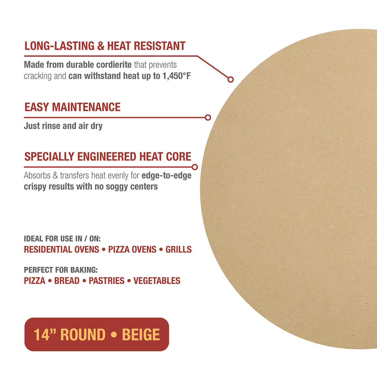 Pizza Stone and Peel Set
