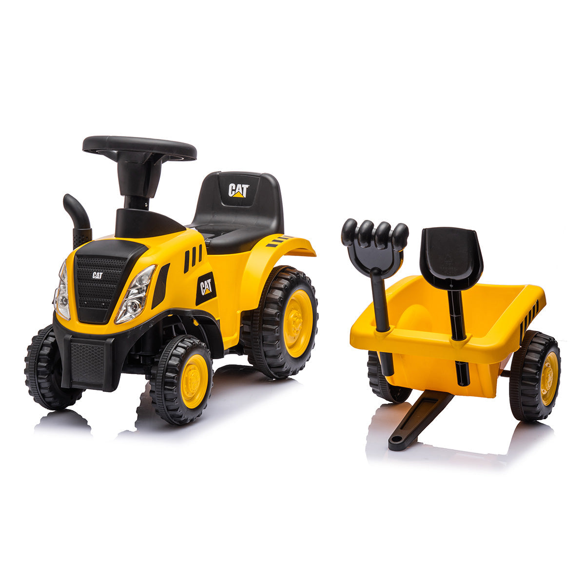 CAT Tractor with Trailer Foot to Floor Ride-On