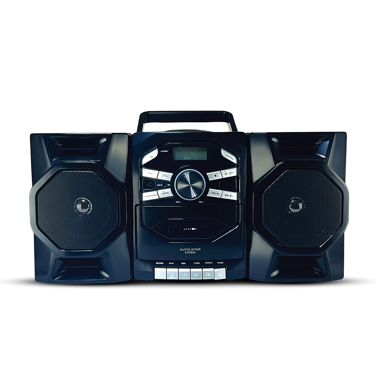 Portable CD and Cassette Stereo Boombox