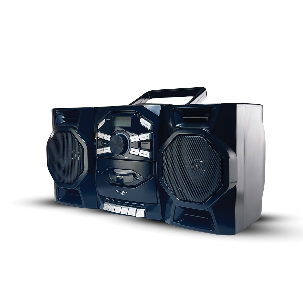 Portable CD and Cassette Stereo Boombox