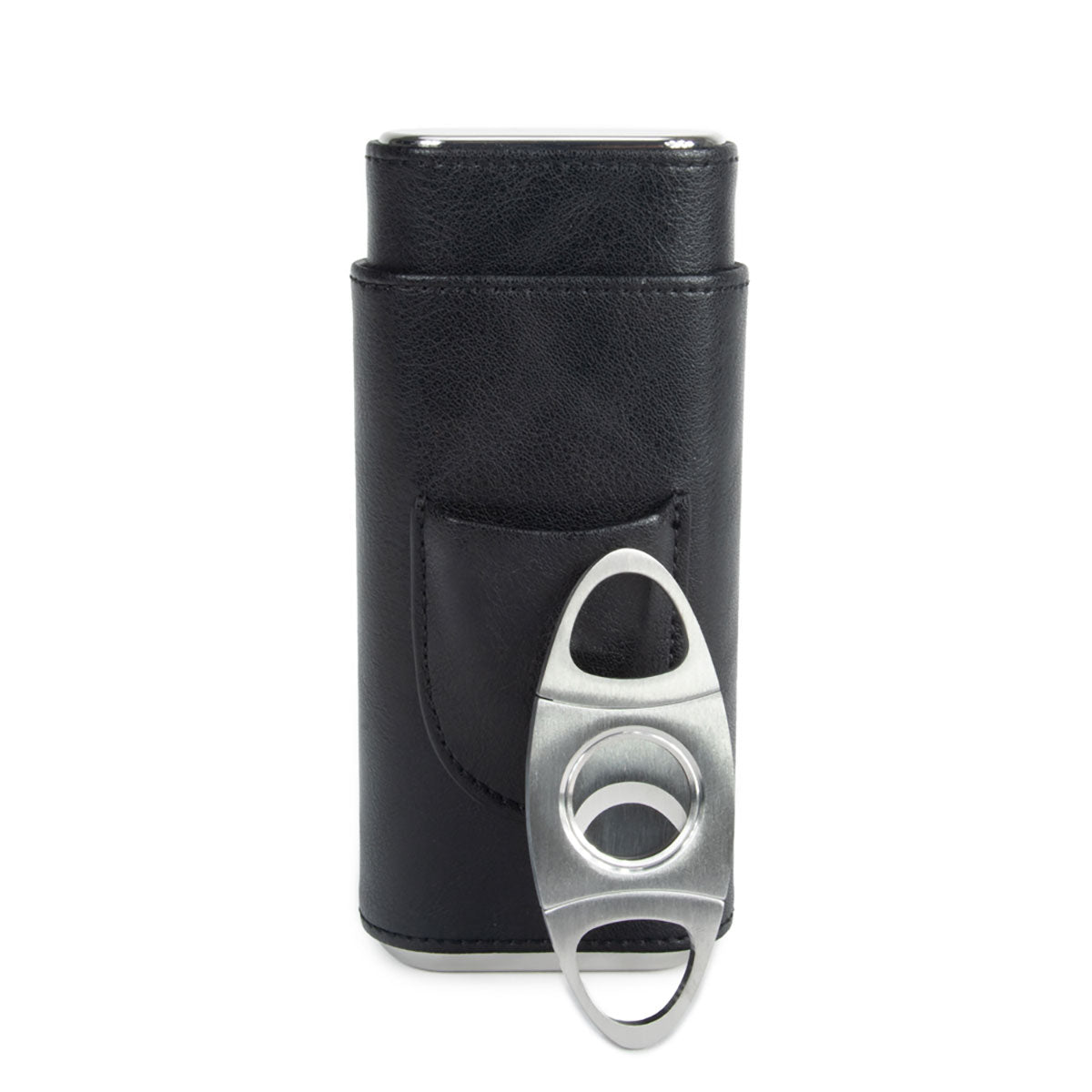 Brouk & Co Ashton 3 Cigar Leather Case with Cutter