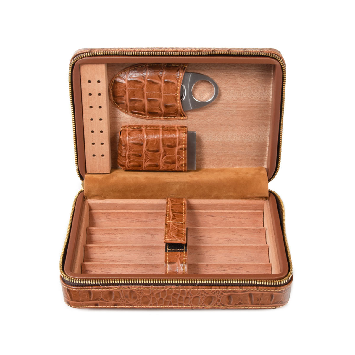 Brouk & Co Cain Croc Cigar Travel Case