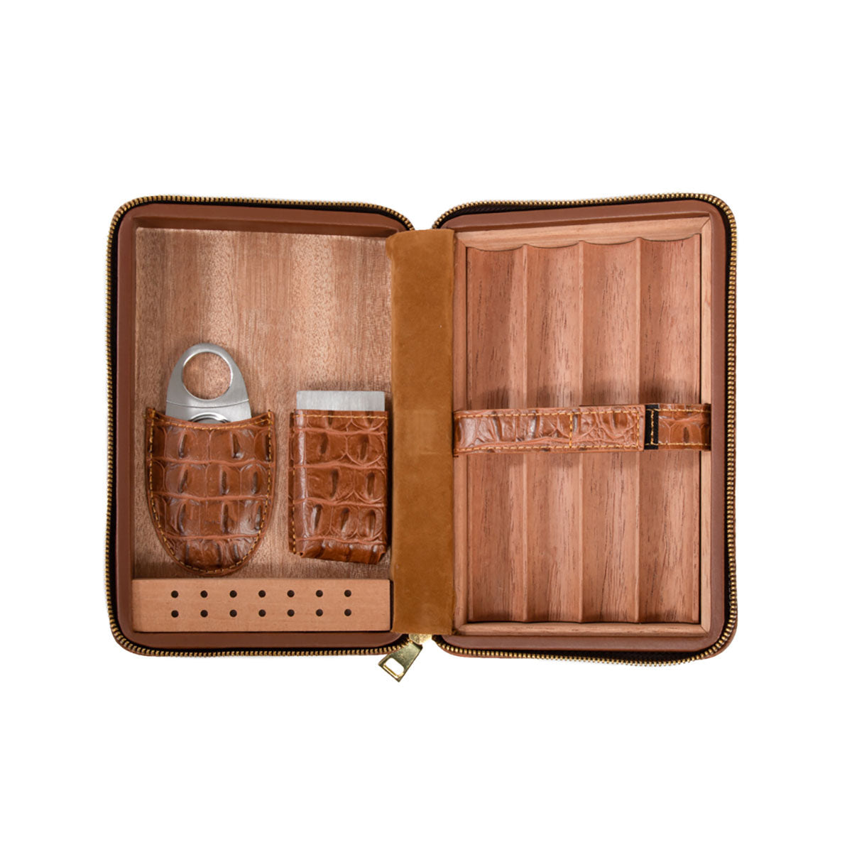 Brouk & Co Cain Croc Cigar Travel Case