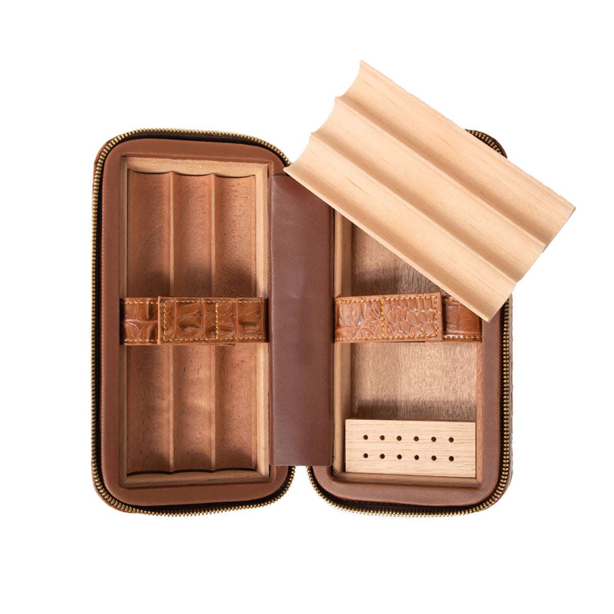 Brouk & Co Dean Croco Cigar Travel Humidor Case
