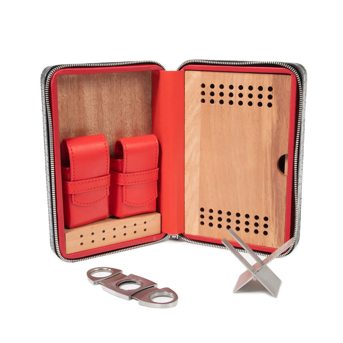 Brouk & Co Devon Croc Cigar Travel Case