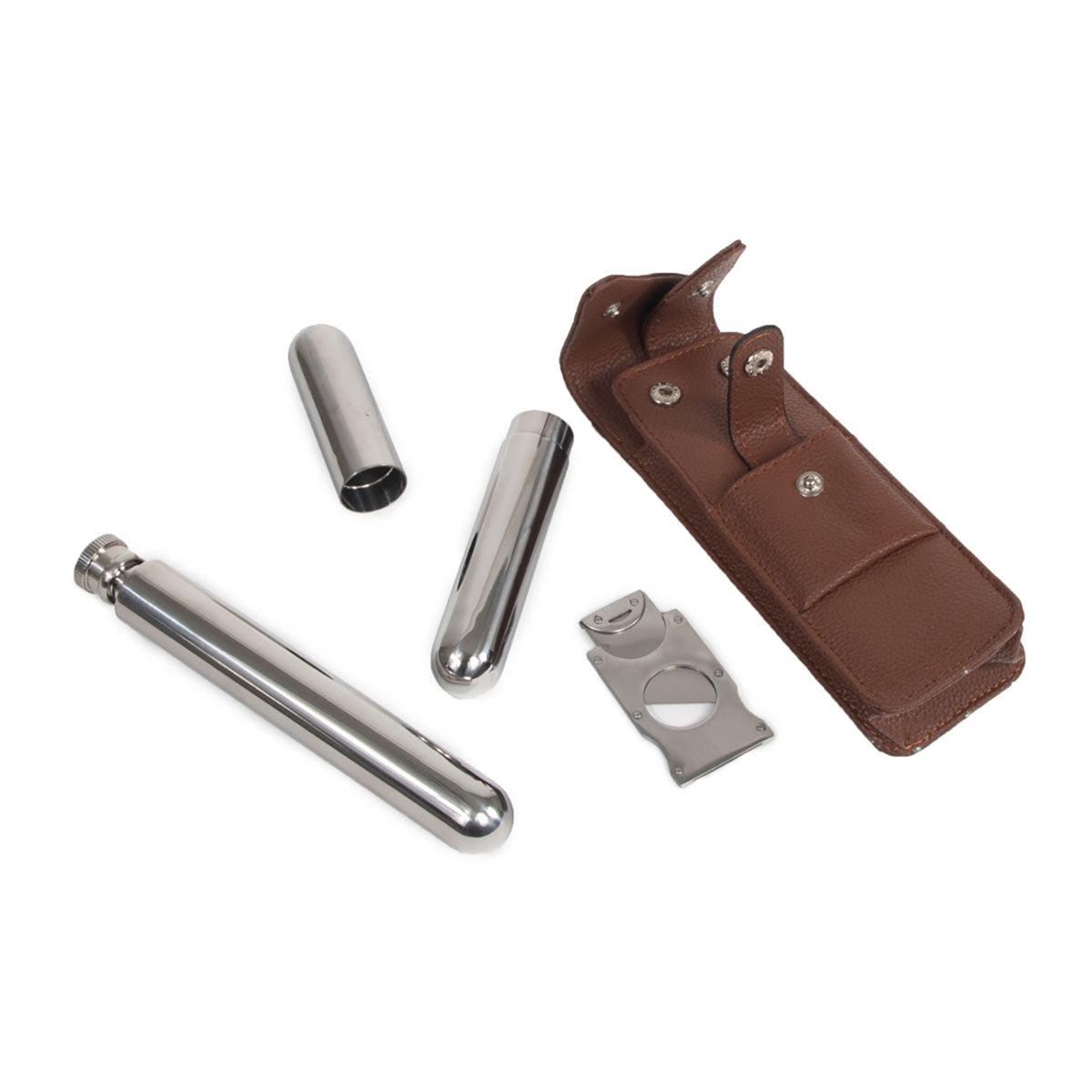 Brouk & Co The Hip Trio Cigar and Flask Set