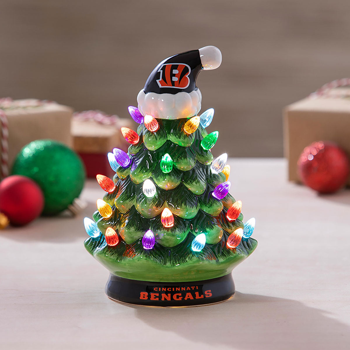 8'' NFL LED Ceramic Christmas Tree