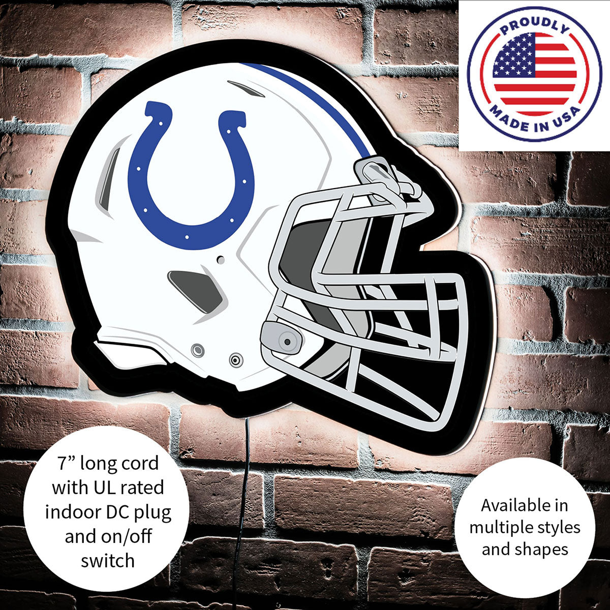 NFL Backlit Helmet Wall Sign