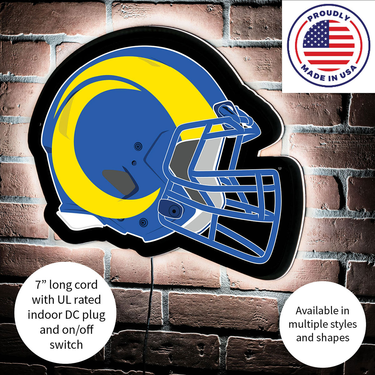 NFL Backlit Helmet Wall Sign