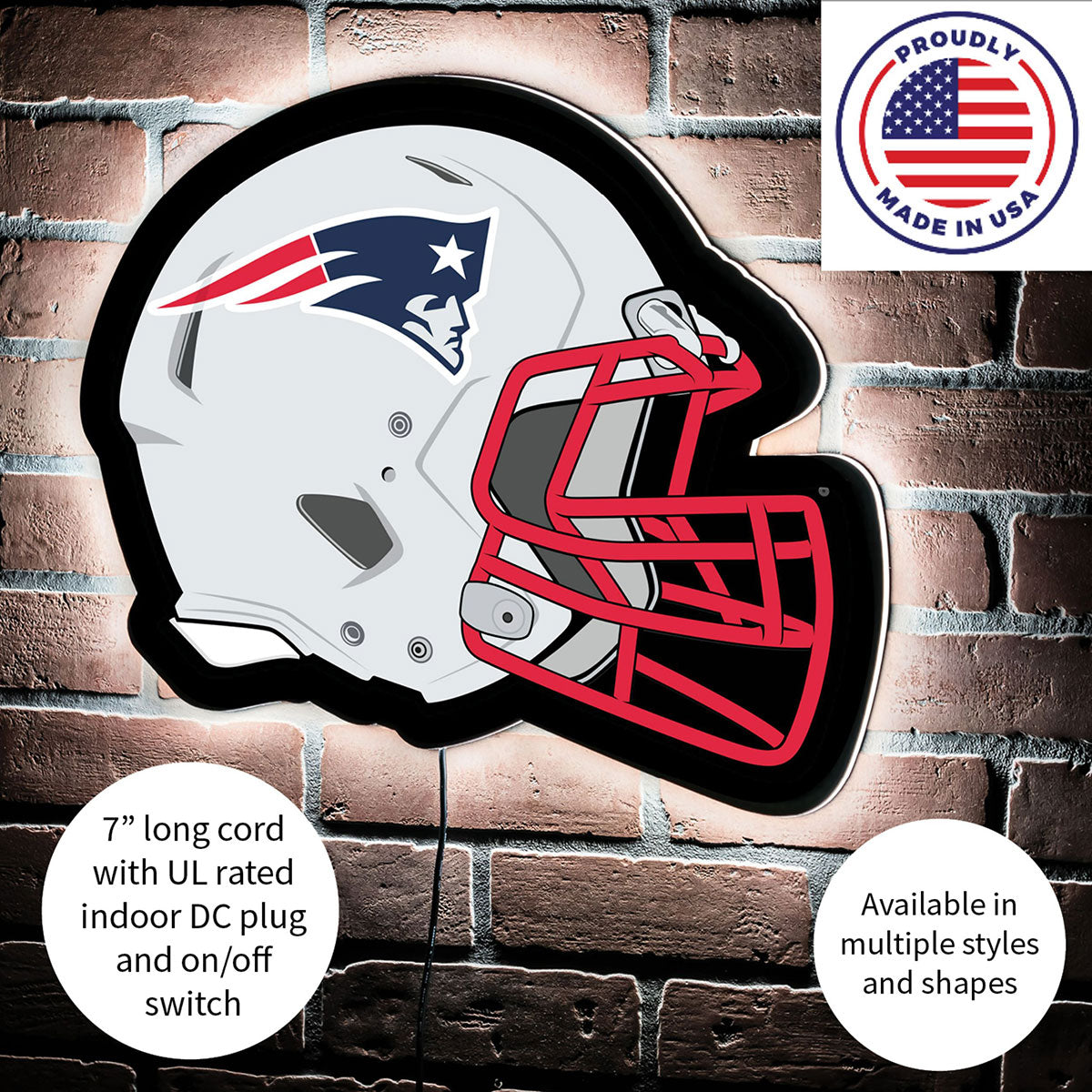NFL Backlit Helmet Wall Sign