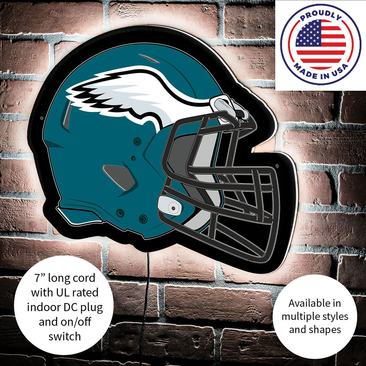 NFL Backlit Helmet Wall Sign