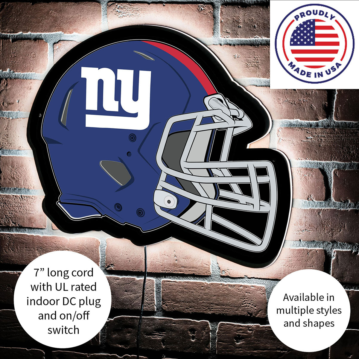 NFL Backlit Helmet Wall Sign