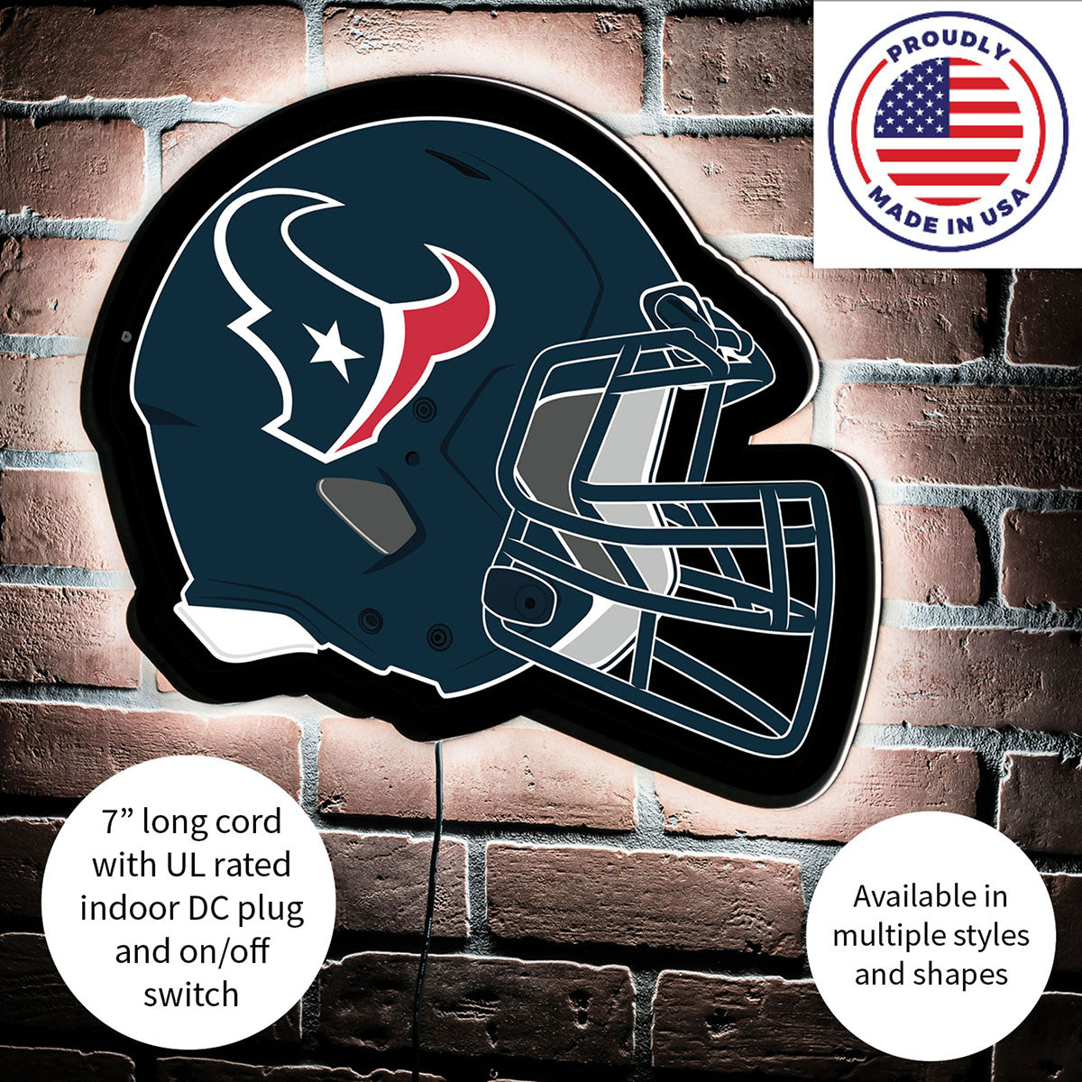 NFL Backlit Helmet Wall Sign