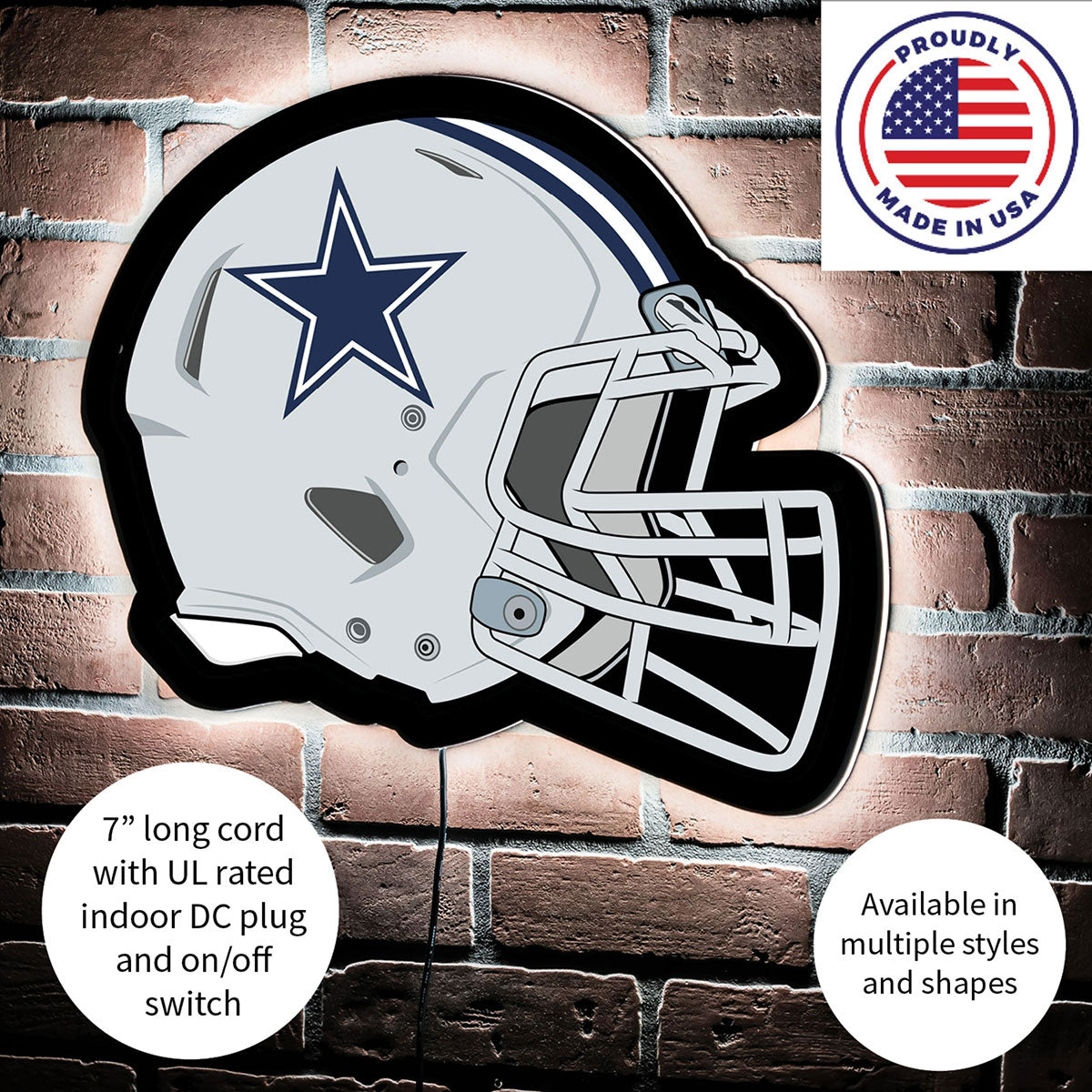 NFL Backlit Helmet Wall Sign