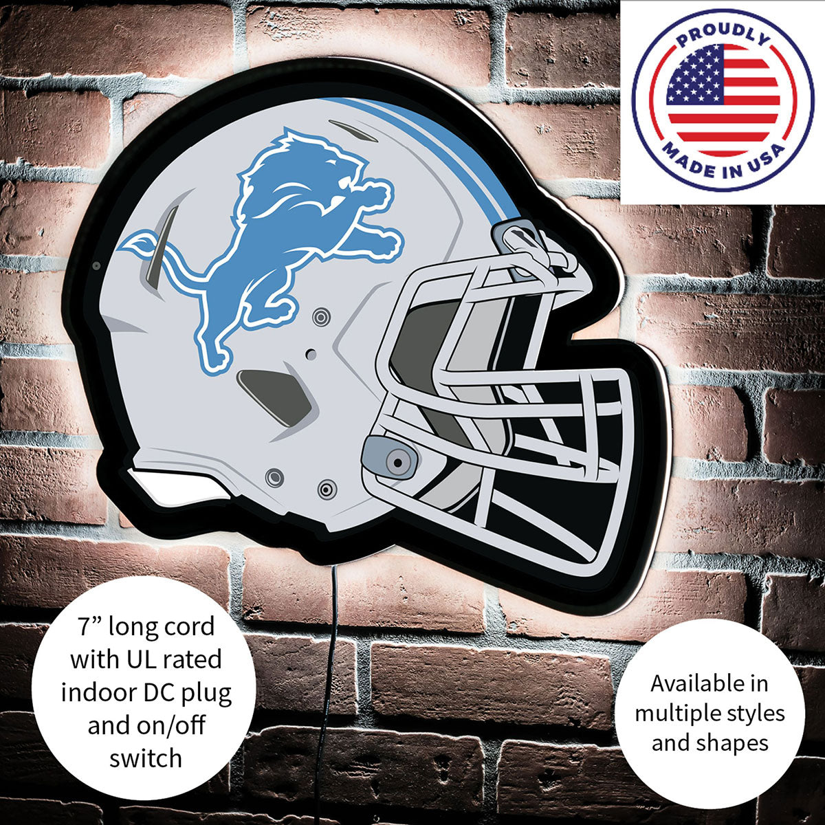NFL Backlit Helmet Wall Sign
