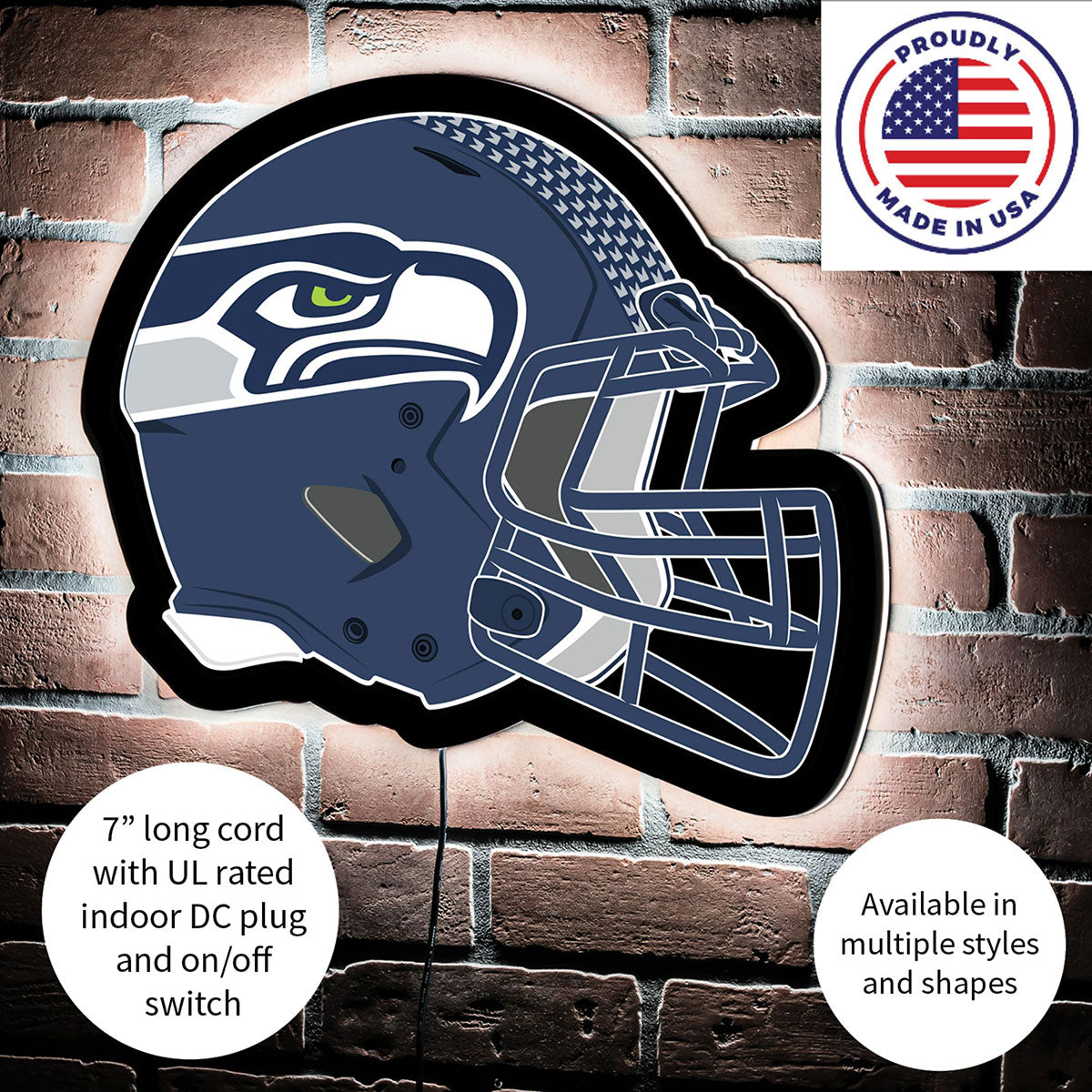 NFL Backlit Helmet Wall Sign
