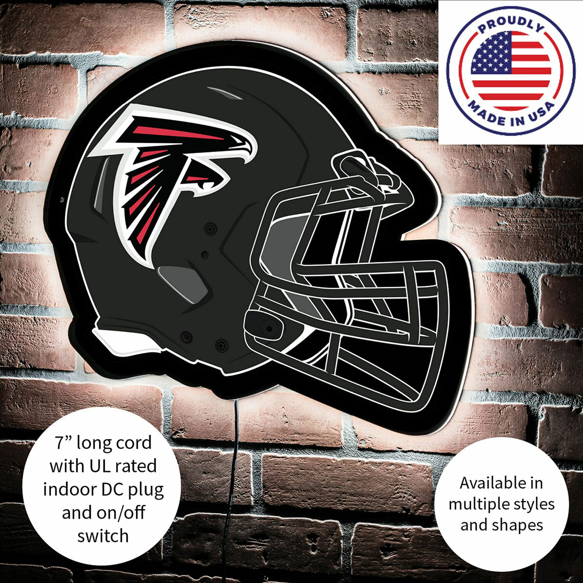 NFL Backlit Helmet Wall Sign