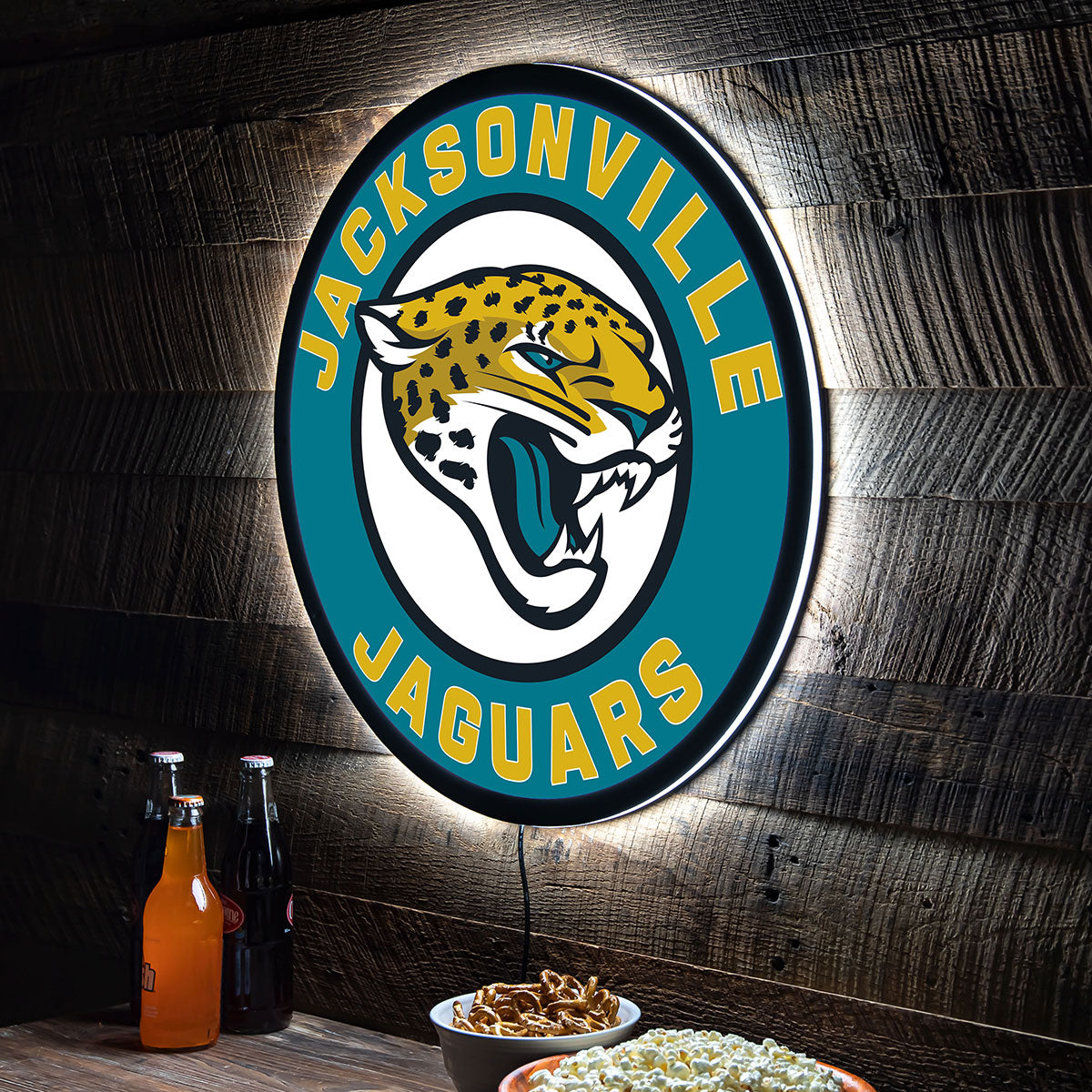 NFL Backlit Full Edge Round Wall Sign