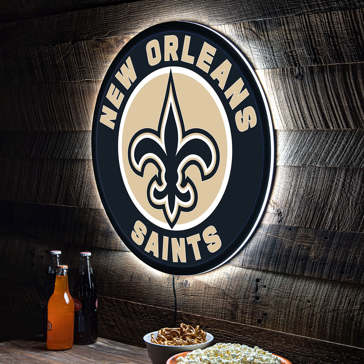 NFL Backlit Full Edge Round Wall Sign